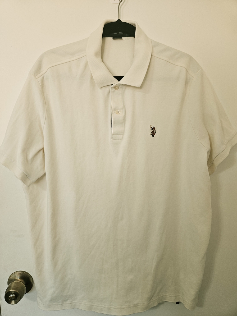 U.S.Polo-ASSn.Polo Shirt- Luxury Feel Men's Short Sleeve -elegant Color Cream